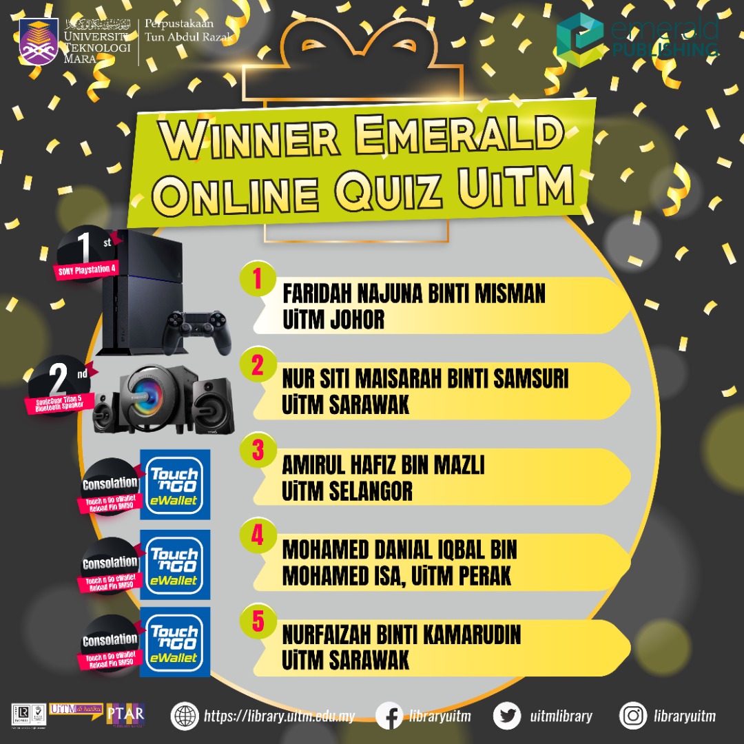 Emerald Online Quiz Winner